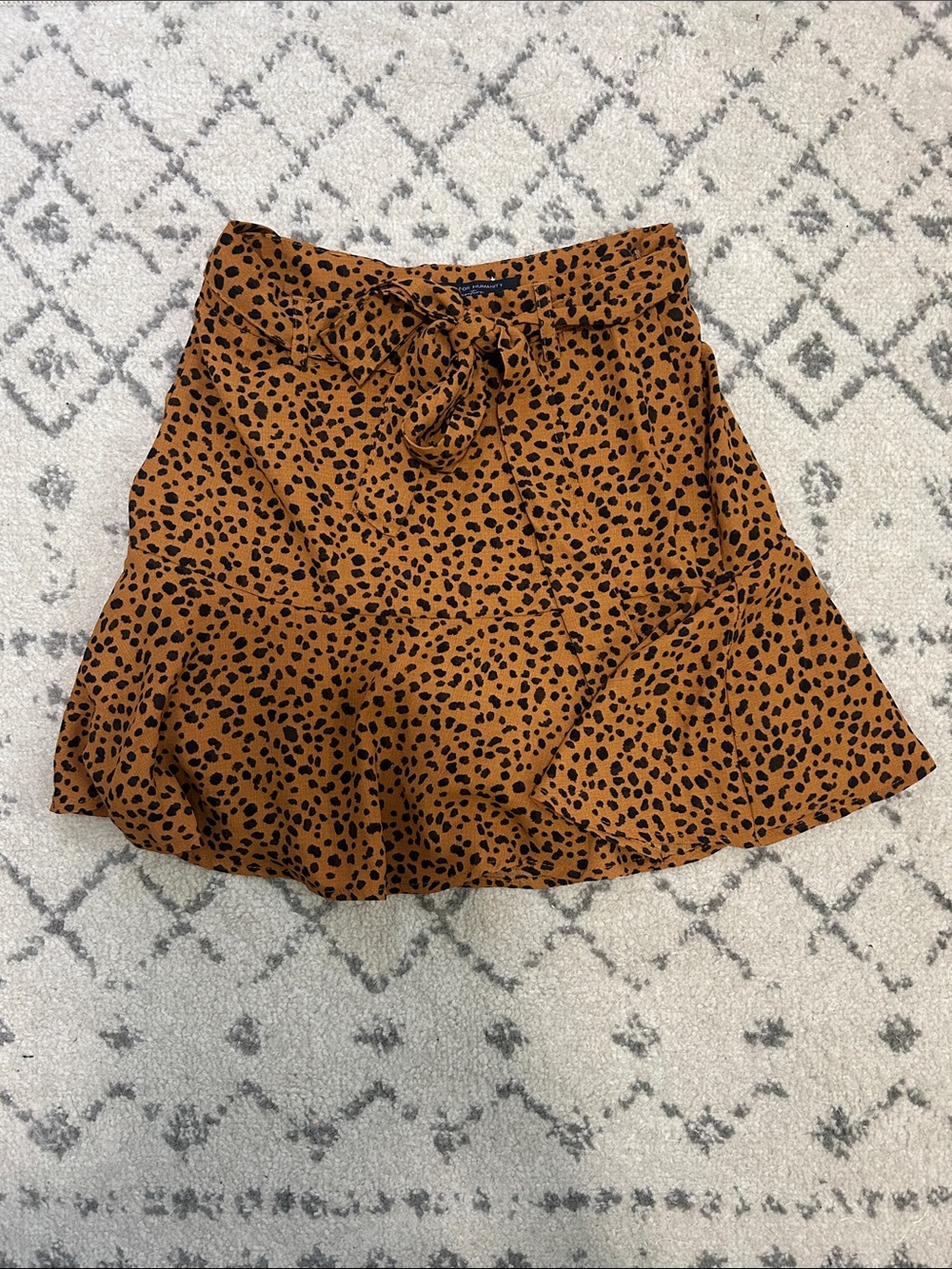 TJ Maxx Womens Animal Print Tie-Waist Skort